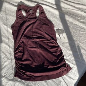 Athleta Maroon Sparkle Racerback Tank Top